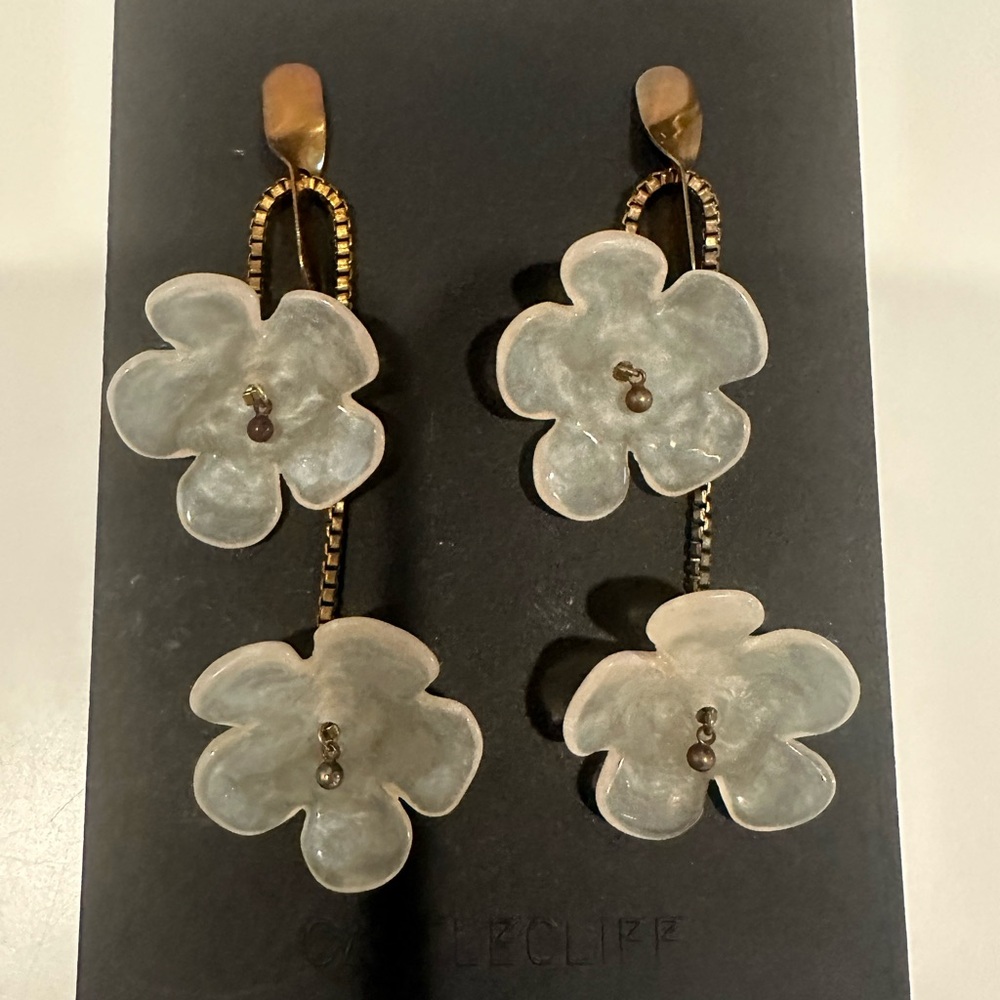 Anthropologie Flower Earrings